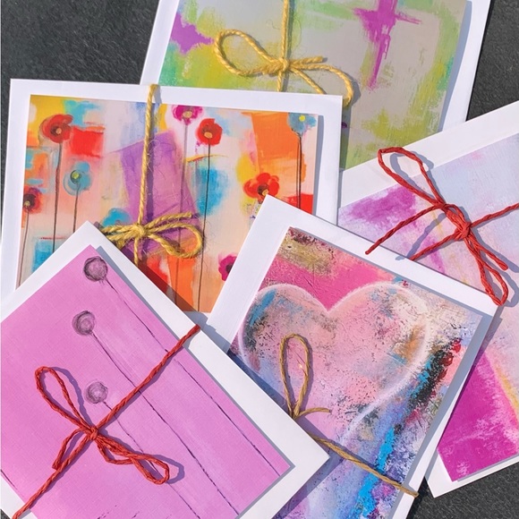 NEW, 5 Pack Assorted Art Cards, My Own Original Artwork, Envelopes Included - Picture 5 of 8